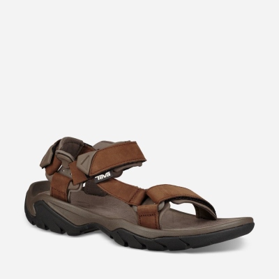 Teva Men's Terra Fi 5 Universal Leather Sandals Sale NZ (FKQIG-5049)